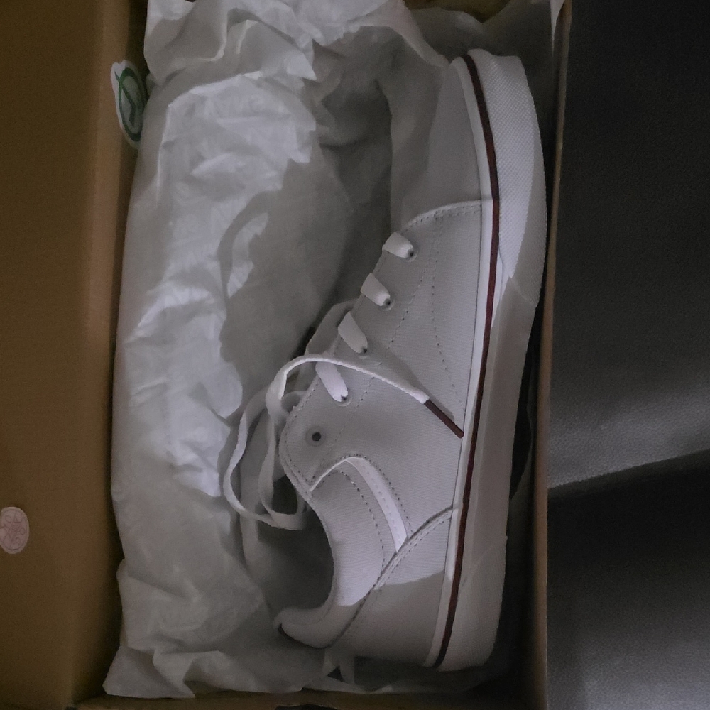 Vans Light Grey Sneakers with Red Accents
